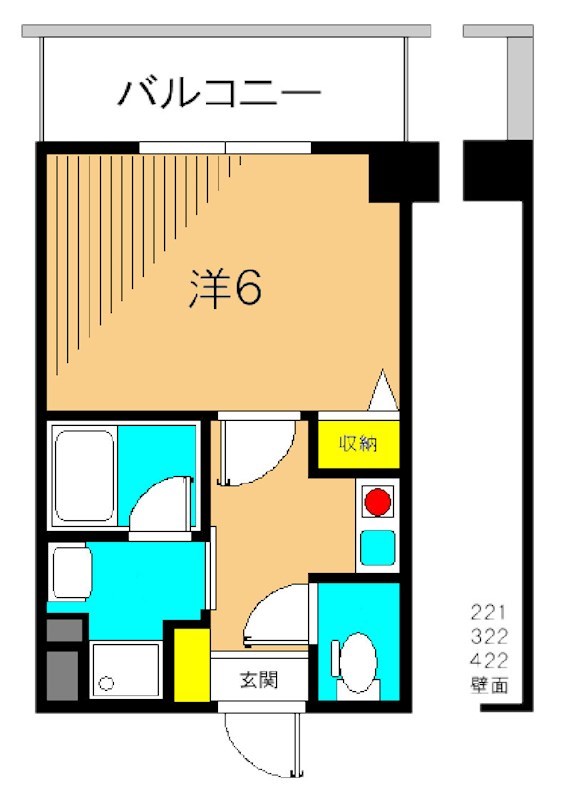 アミーゴ仲六郷 216号室 間取り