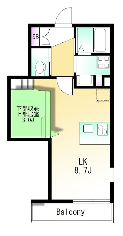 アフロディーテ 201号室 間取り