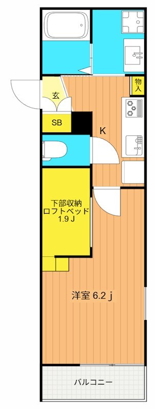 Aphrodite 304号室 間取り