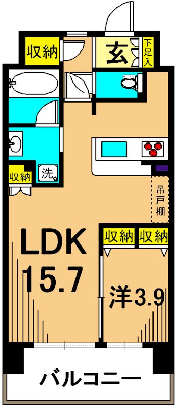 パークキューブ東品川 312号室 間取り