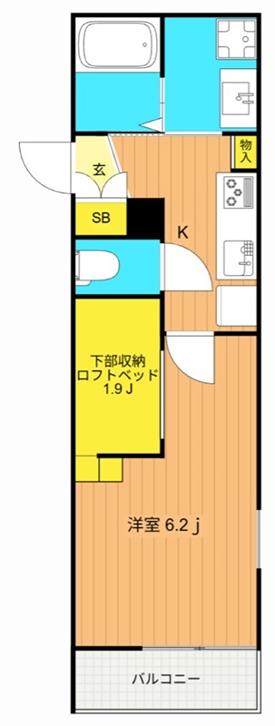 アフロディーテ 304号室 間取り
