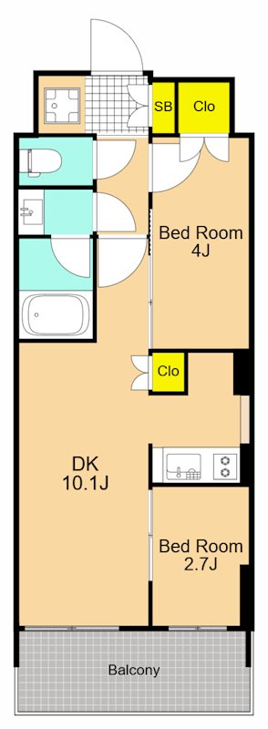 パークアクシス品川南大井パークフロント 334号室 間取り