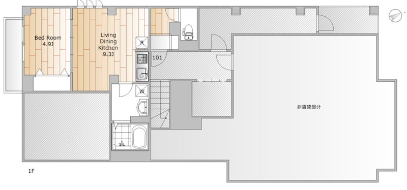 パレス惠泉館 101号室 間取り