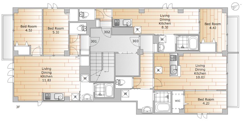 パレス惠泉館 303号室 間取り