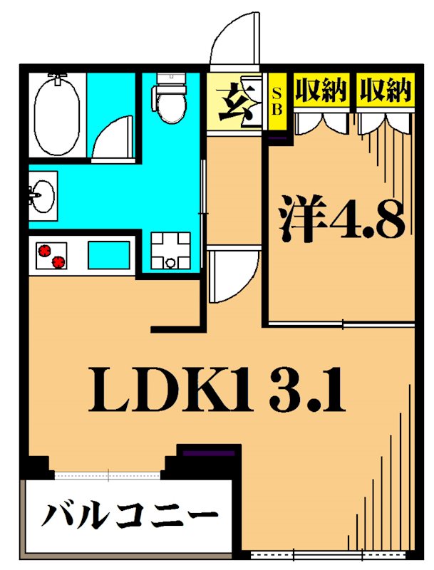 フレンシア玉川田園調布 208号室 間取り