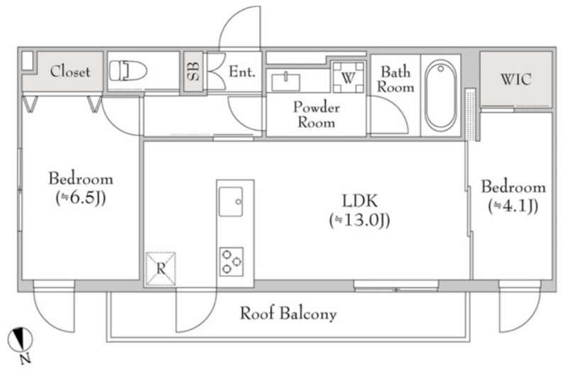 テラブリック南大井 701号室 間取り