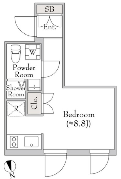 テラブリック南大井 102号室 間取り