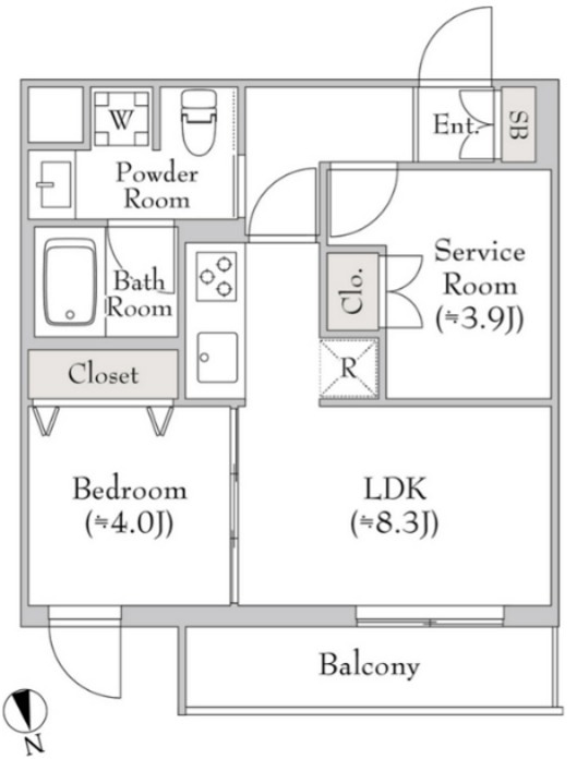 テラブリック南大井 301号室 間取り