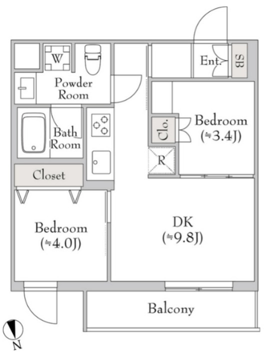 テラブリック南大井 401号室 間取り
