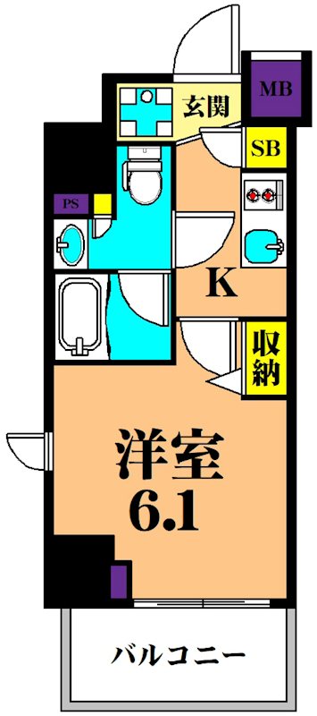 アーバネックス大井仙台坂 710号室 間取り