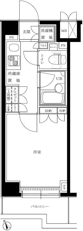 ルーブル目黒不動前 412号室 間取り
