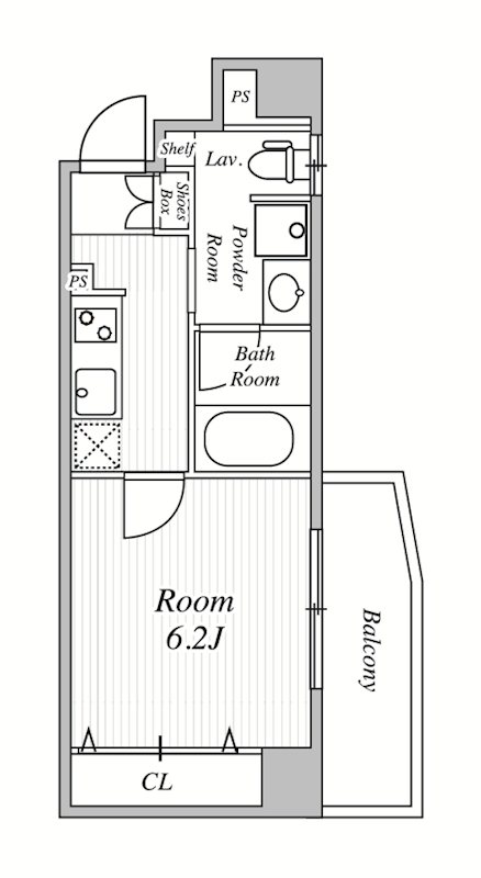 ストリーム多摩川 206号室 間取り