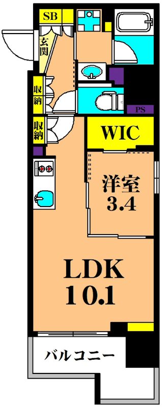 プラウドフラット大井町 203号室 間取り
