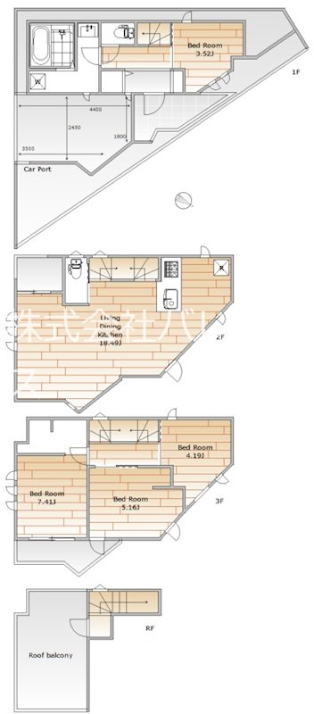 目黒本町A邸 間取り
