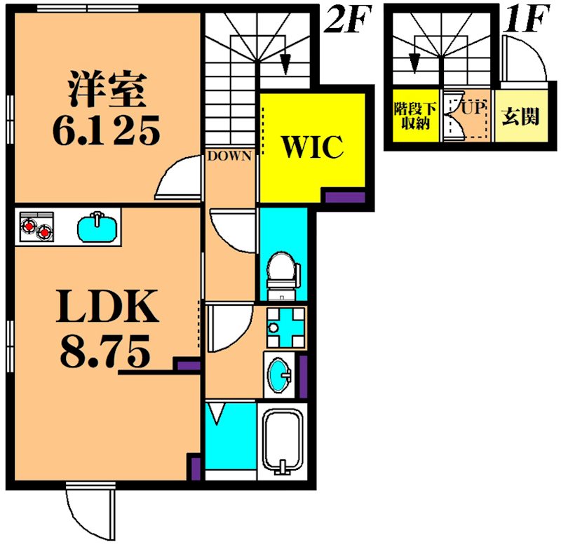 オプティマム 204号室 間取り
