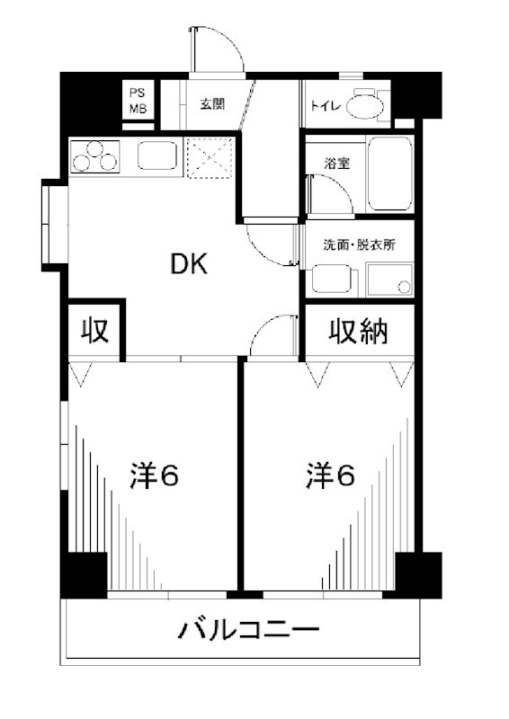 パレスフロラシオン 206号室 間取り
