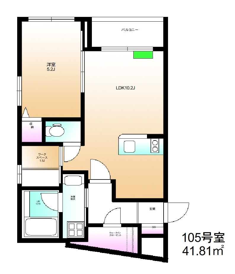 アリュール武蔵小山 105号室 間取り
