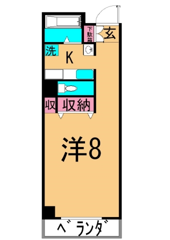 ウェルサイド 205号室 間取り
