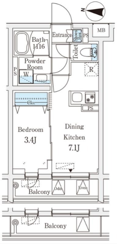ラティエラ品川西大井 312号室 間取り