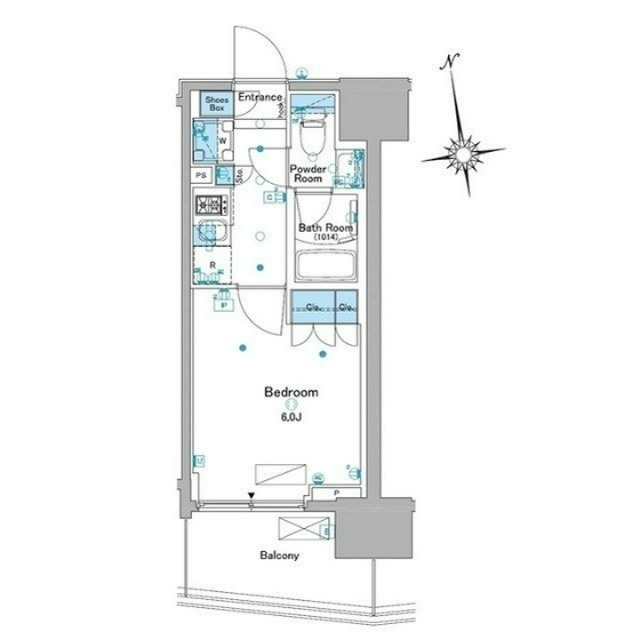 ルフォンプログレ品川大井 1002号室 間取り