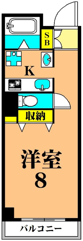 ウェルサイド 205号室 間取り