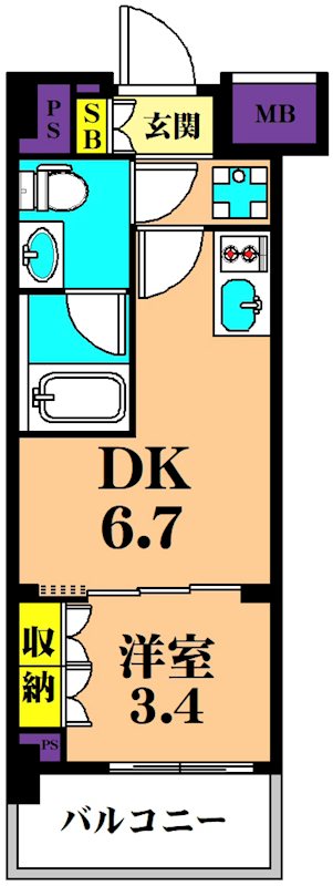 J.GRAN Court 品川西大井 WEST    418号室 間取り