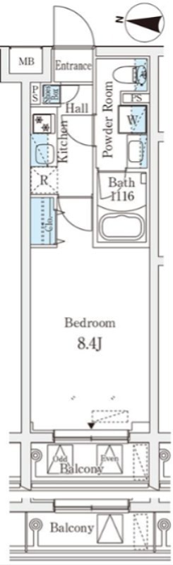 ラティエラ品川西大井  102号室 間取り