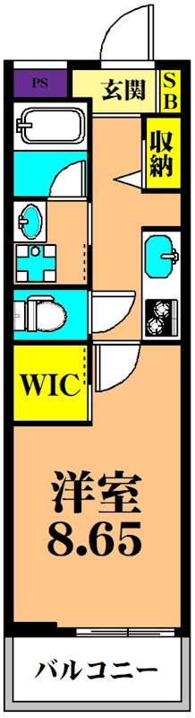 Kukuna Omori 202号室 間取り