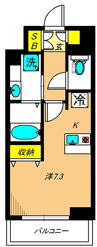 レジディア大森Ⅱ 702号室 間取り