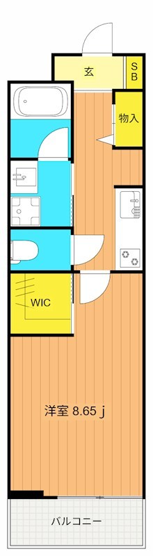 KuKuna　Omori  202号室 間取り