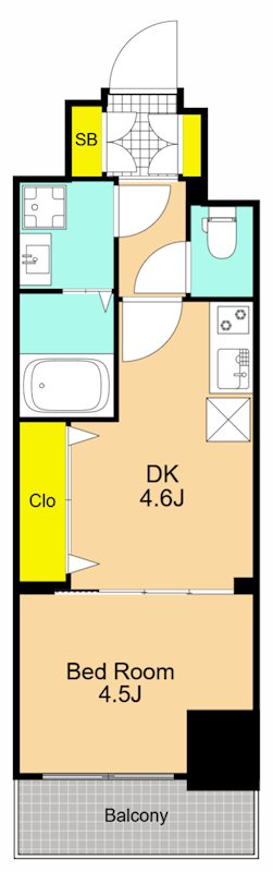 エスティメゾン大森  604号室 間取り