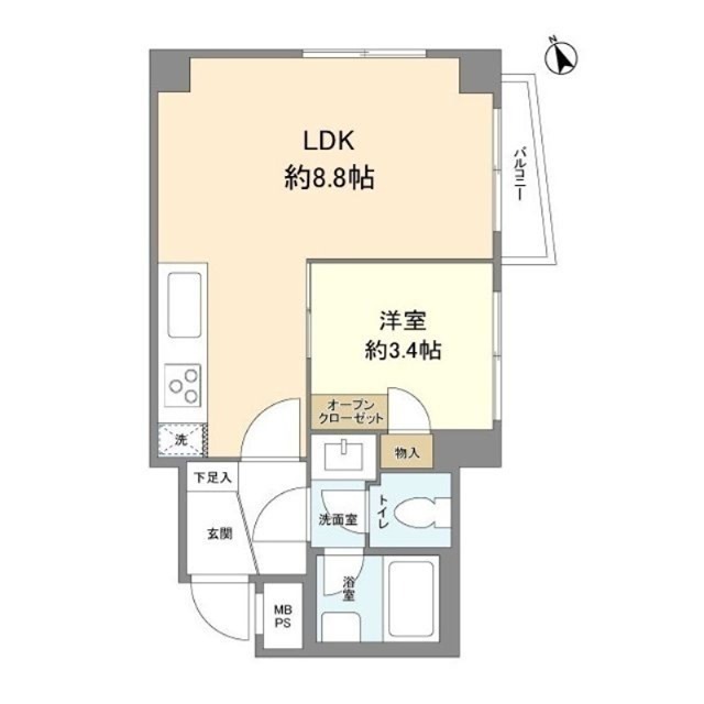 ライオンズマンション山王 401号室 間取り