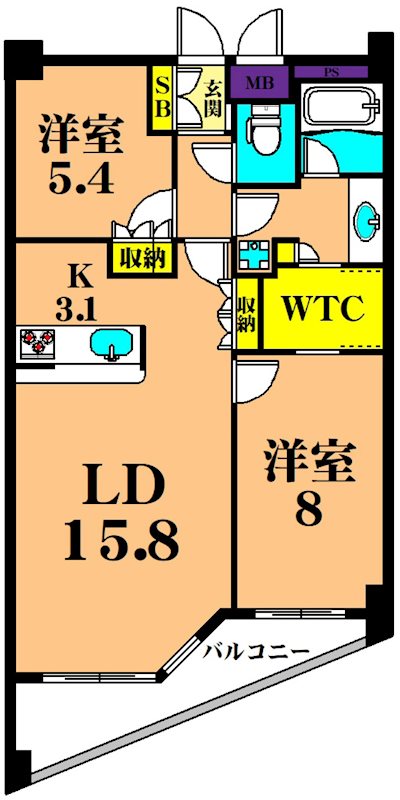 パシフィックレジデンス目黒本町 402号室 間取り