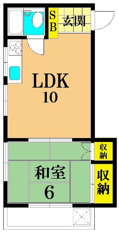 ハイムピーコック 205号室 間取り