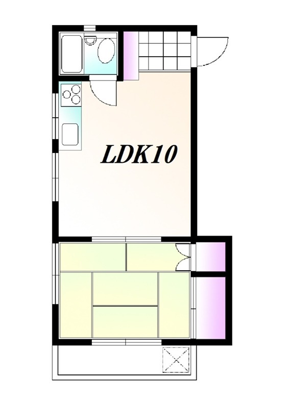 ハイムピーコック 205号室 間取り