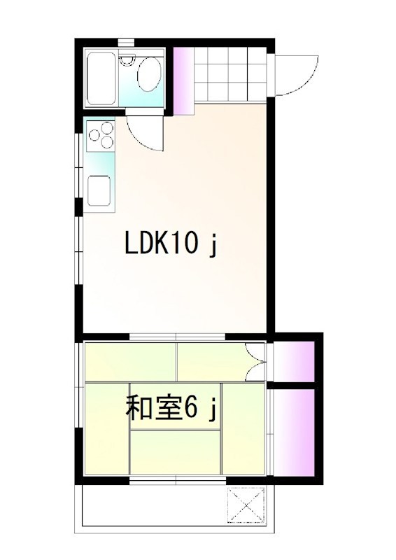 ハイムピーコック 205号室 間取り