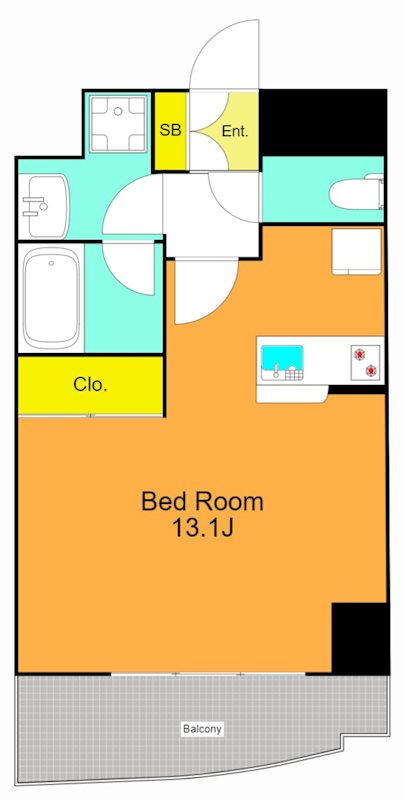 シャルマンクラシック 302号室 間取り