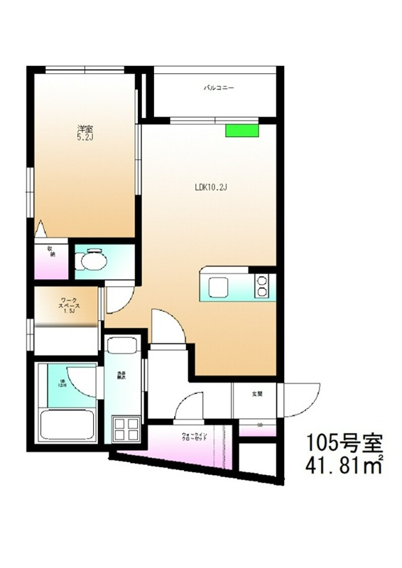 ALLURE武蔵小山 105号室 間取り