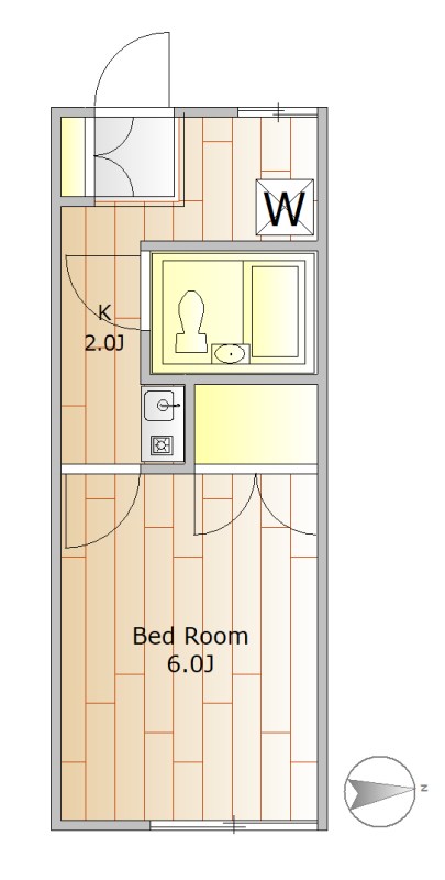サザンコーポ 106号室 間取り