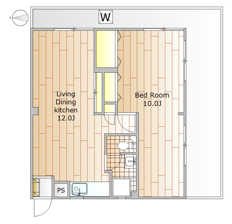 自由が丘ロイヤルハイツ 401号室 間取り
