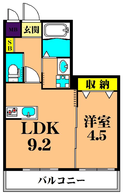 ヴィラ大井町 202号室 間取り