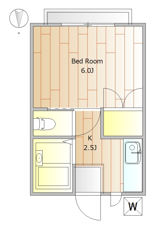 奥沢コーポラス 206号室 間取り