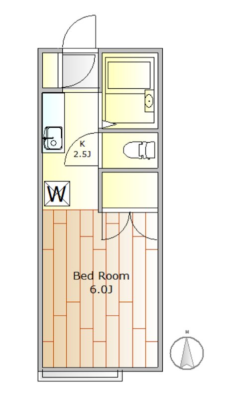 シェルドエル 102号室 間取り