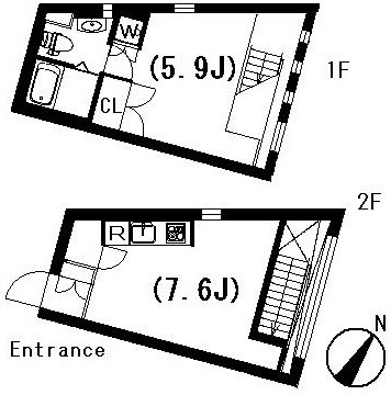 ラティエラ祐天寺 206号室 間取り