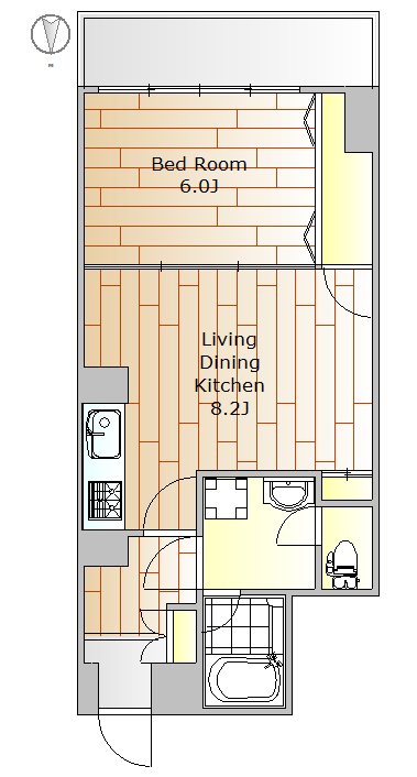 須賀マンション 503号室 間取り