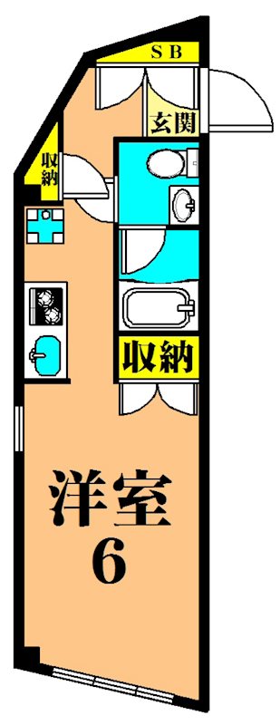 ヴァルト大井町  201号室 間取り