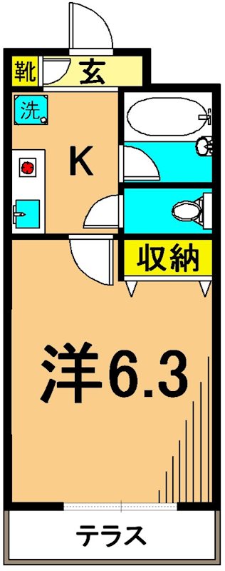エクセルシオール 102号室 間取り