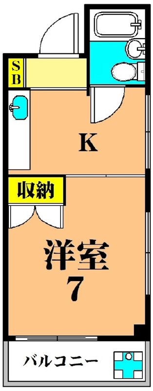 ハイツカワバタ  102号室 間取り