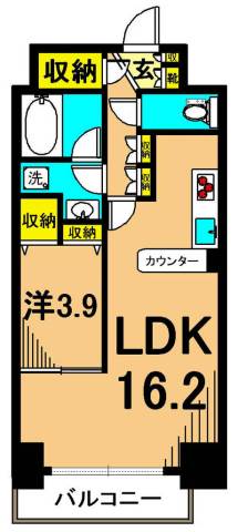 パークキューブ東品川 309号室 間取り