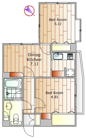 マイキャッスル田園調布Ⅱ 401号室 間取り